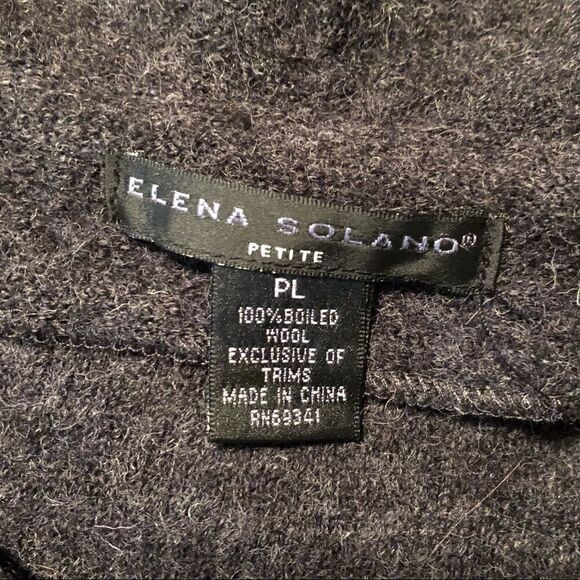 Elena Solano grey 100% boiled wool sweater - Picture 5 of 10